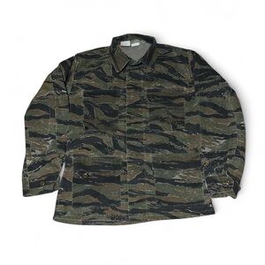 Vintage 90s Propper Tiger Stripe Camo Field Shirt Coat Ripstop Military